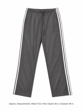 adidas Black White 3-Stripe Track Pants Size XL